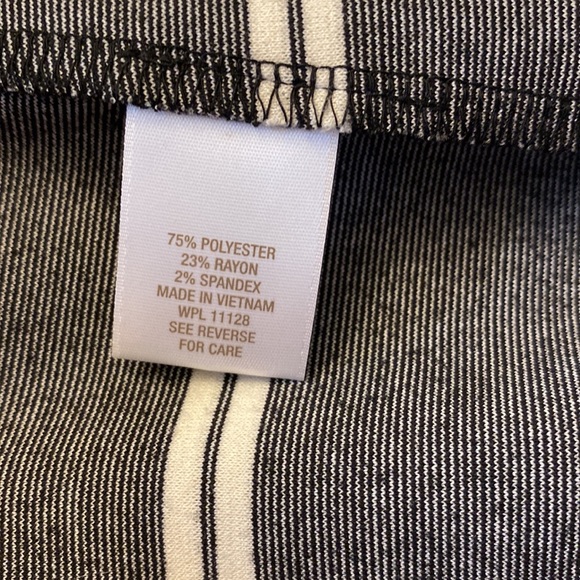 Gently Used black and white striped CB Established in 1962 midi skirt - Picture 5 of 7